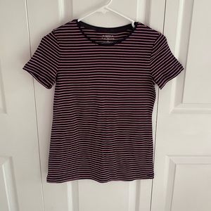 TALBOTS - Navy and pink striped shirt - XS